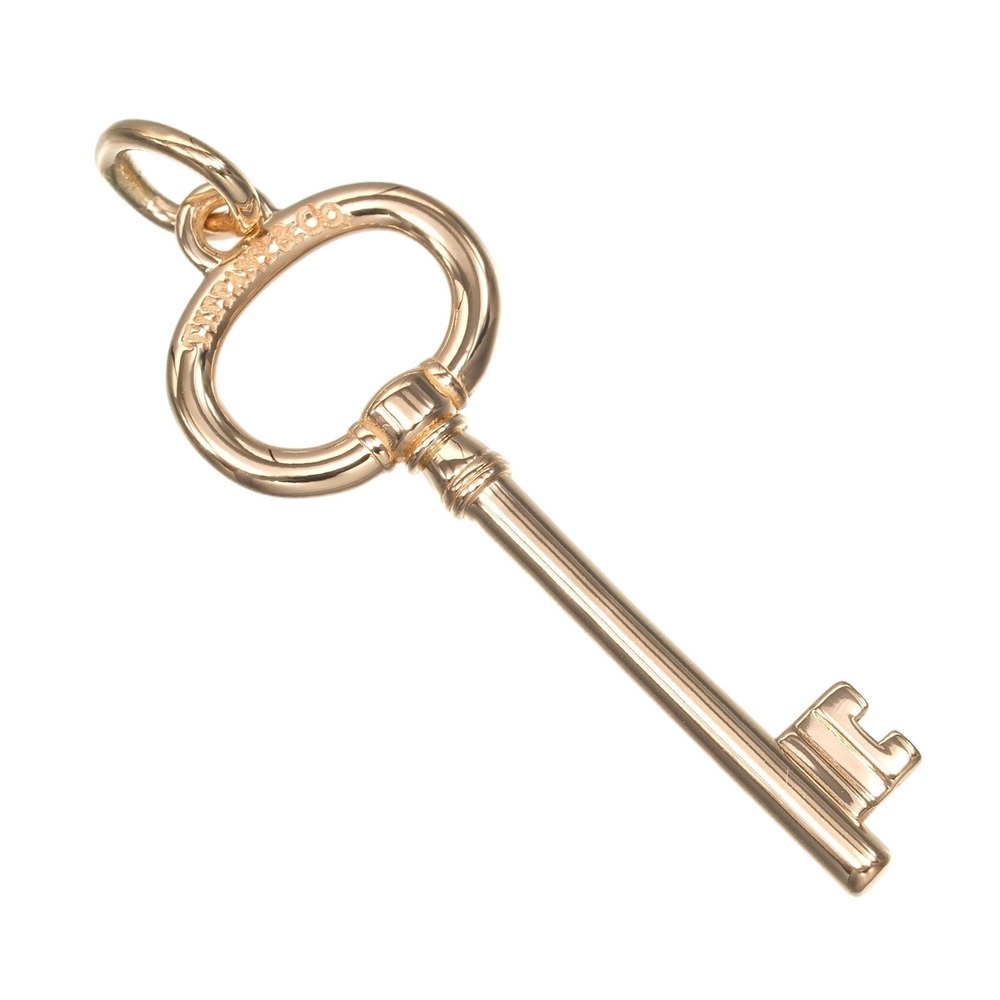 Tiffany & Co. Oval Key Pendant Top, 18K Pink Gold, Approx. 3g.